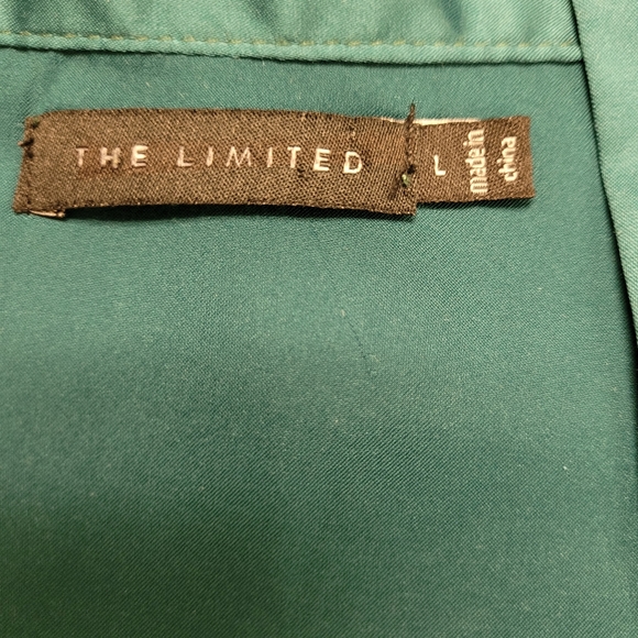 The Limited silk front tie blouse emerald green - Picture 6 of 9